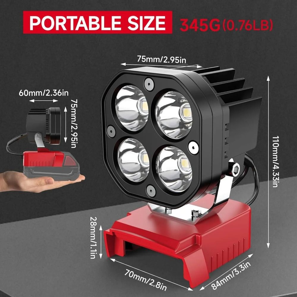 Power Tools Construction - Éclairage de chantier 6500K, 6000LM pour