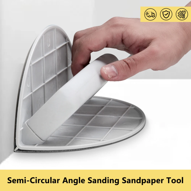 Detail Sander Corner - Outil de ponçage d'angle semi-circulaire multifonctionnel,