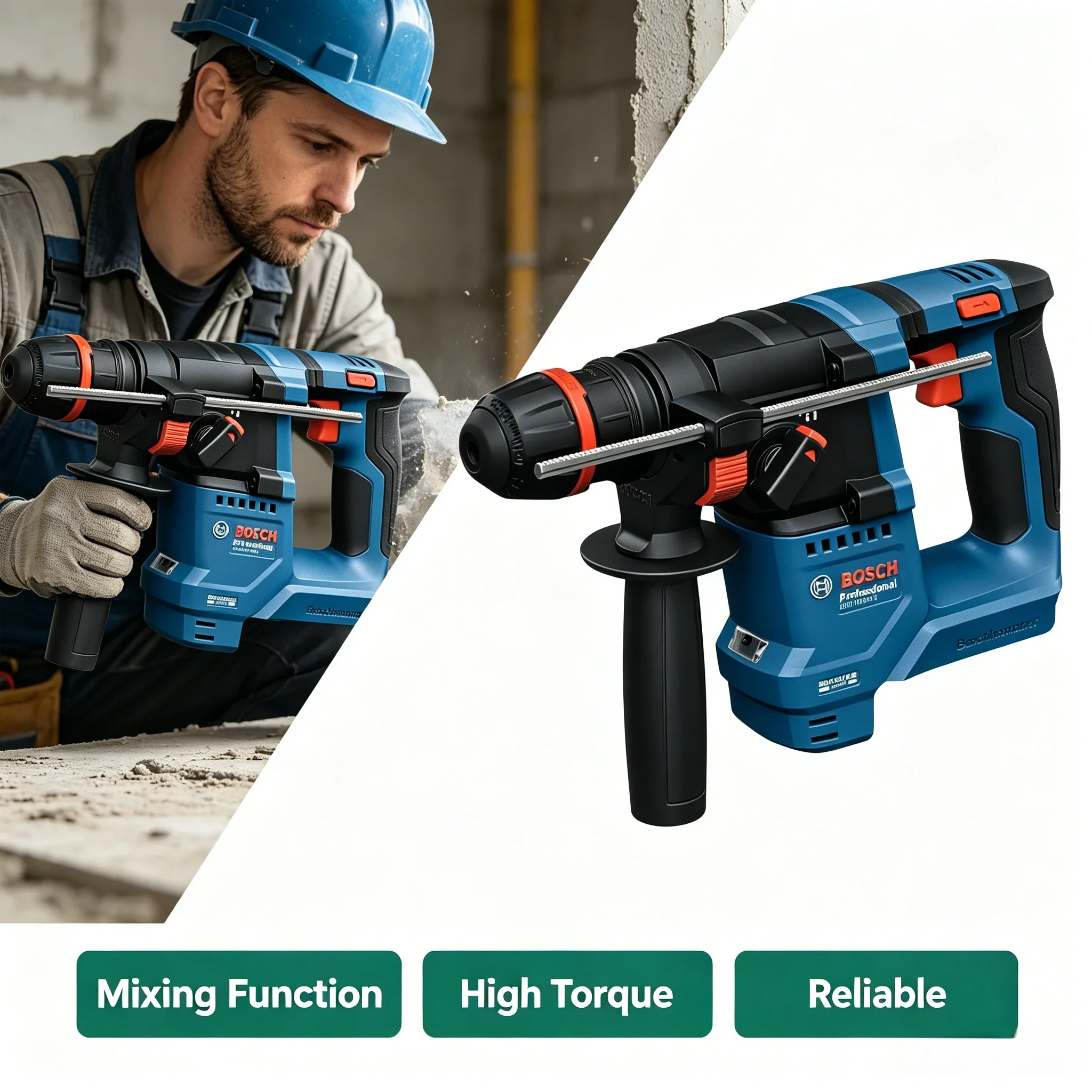 Power Tools Plus - BOSCH GBH 18V-18X, marteau perforateur sans