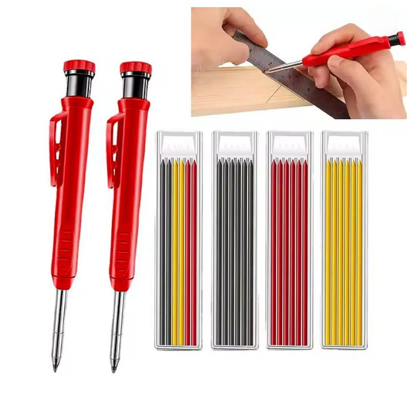 Power Tools Construction - Ensemble de crayons de charpentier solide,