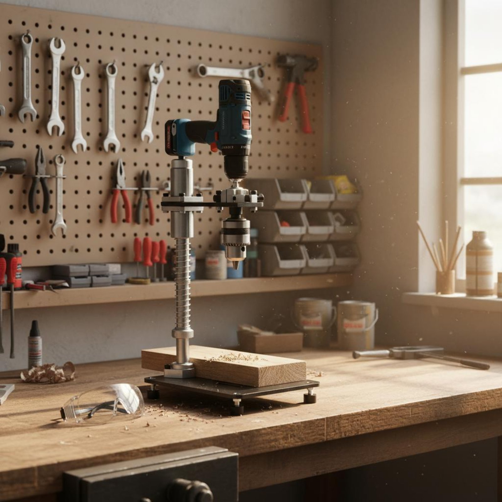 Power Tools Hand Tools - Support de perceuse à colonne portable,