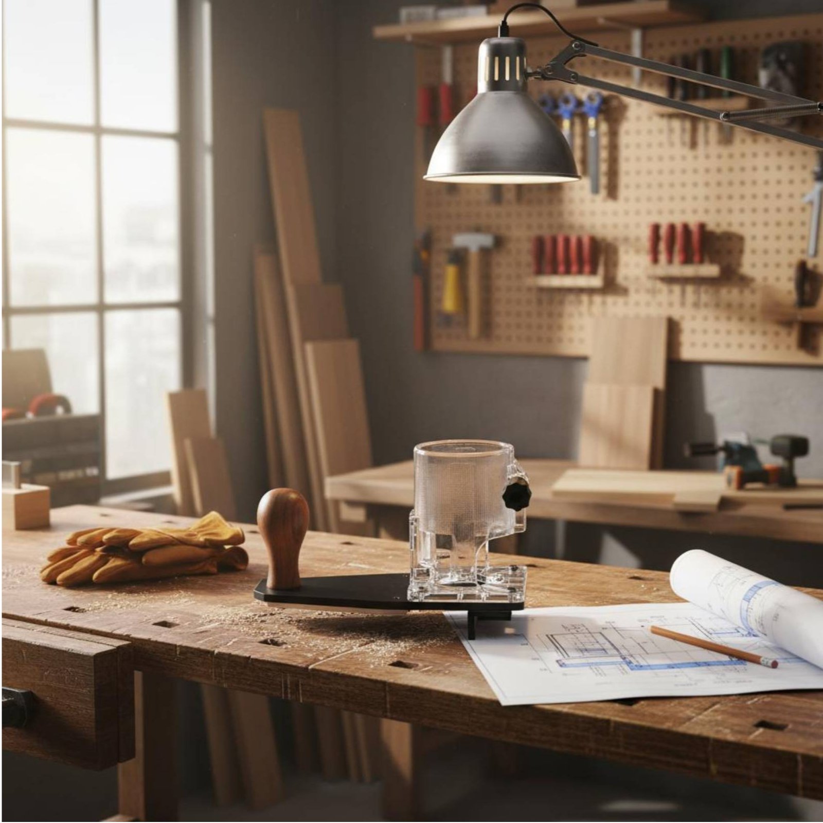 Power Tools Construction - Base de défonceuse pour bordures, accessoire