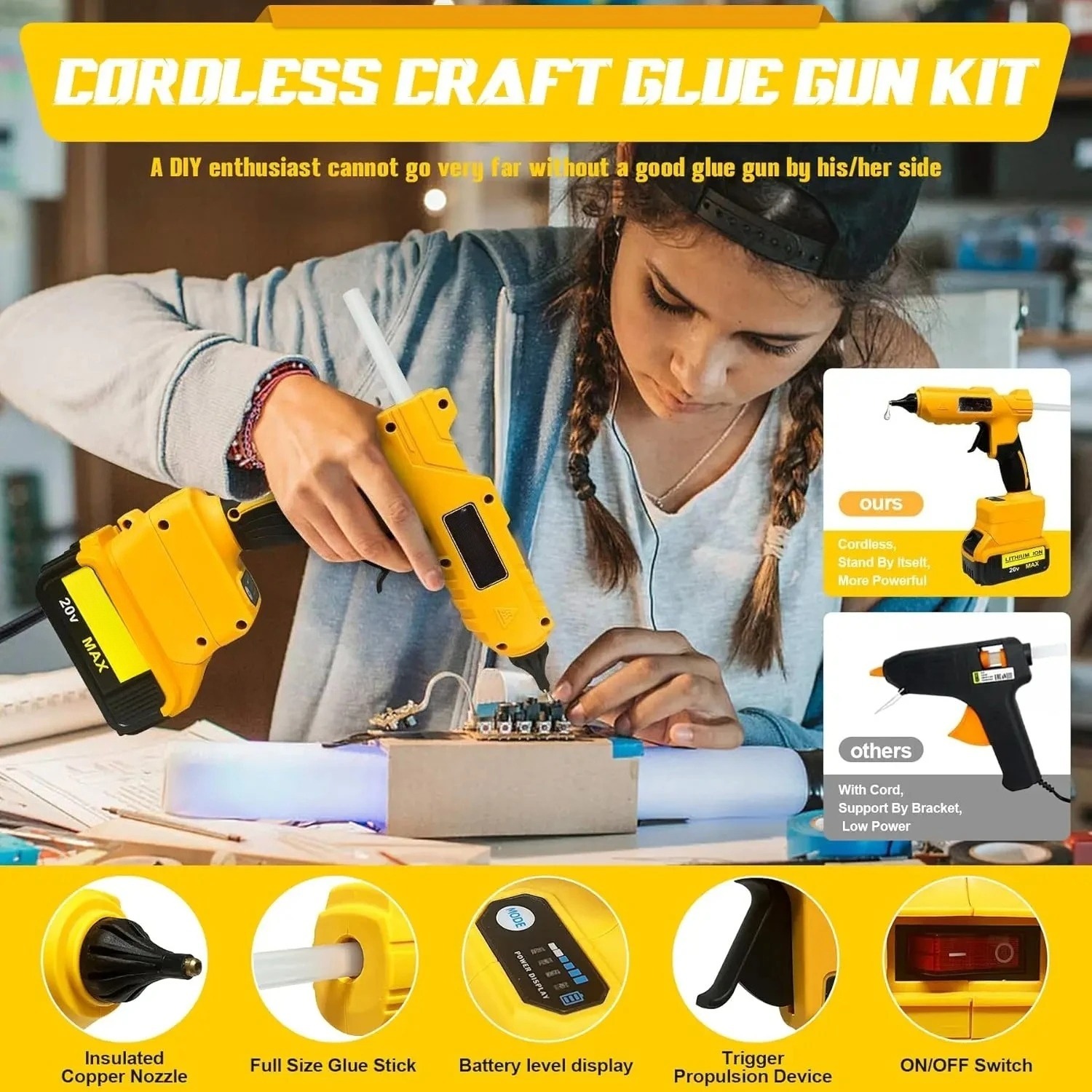 Pistolet à colle chaude électr - Power Tools Battery Repair avis et prix